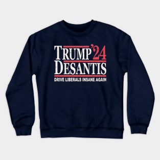 Vintage Donald Trump Ron DeSantis 2024 Crewneck Sweatshirt